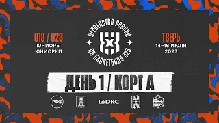 Первенство России по баскетболу 3х3 U18 / U23 – День 1: Корт А