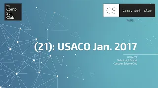 (21) WHS: USACO Jan. 2017