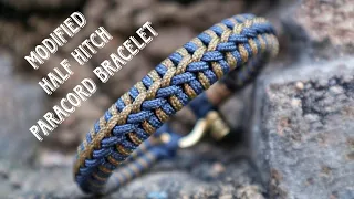 [PART I] HOW TO MAKE MODIFIED HALF HITCH KNOT PARACORD BRACELET WITH SHACKLE,EASY PARACORD TUTORIAL.
