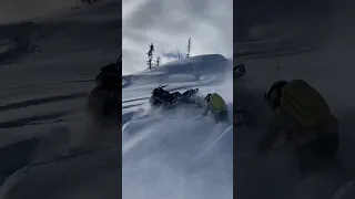 Hop-over attempt on snowmobile #shorts #viral #snowmobiling