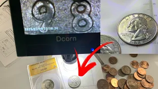 MONEDAS VALIOSAS EN ELMICROSCOPIO ,, COMO SE MIRA EL DOBLE GOLPE , ERRORES Y VARIEDADES