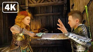 Atreus meets Thrud (Thor's Daughter) and became friends? - God of War Ragnarok (4K Ultra HD)