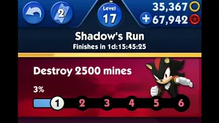 SONIC DASH 2 SONIC BOOM EVENTS SHADOWS RUN STAGE-1 COMPLETED GAMEPLAY