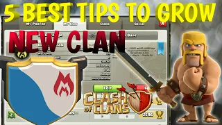 5 BEST TIPS TO GROW NEW CLAN ⏸CLASH OF CLANS ⏸AWESOME TIPS AND TRICKS....