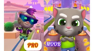 Pro vs Noob ☺️ Rockstar Tom vs Talking Tom|Talking tom time rush New Gameplay Walkthrough iOS