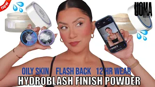 *new* UOMA BEAUTY HYDROBLAST FINISHING POWDER + 12 HR WEAR *oily skin* | MagdalineJanet