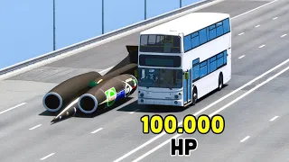 100.000 HP BUS vs Thrust SSC at Special Stage Route X - WHO IS FASTER?