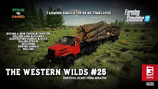 The Western Wilds/#25/New Equipment/Forestry/Harvesting/Sowing Canola/Baling Straw/FS22 4K Timelapse