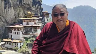 His Holiness Sakya Trichen Gongma Visited Paro Taktsang (Tiger’s Nest)