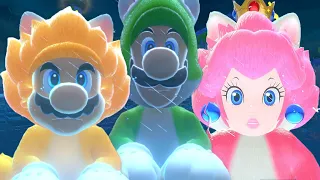 Bowser's Fury - Mario vs Luigi vs Peach Final Boss & Ending (Comparison)