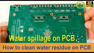 How to hide water spills on an electronic printed circuit board.