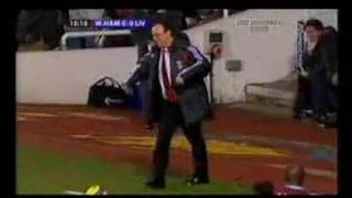 Rafa Falls Over -  West Ham Vs LFC