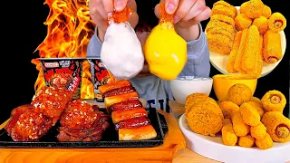 ASMR 뿌링클사이드🌕총집합 고스트페퍼 자메이카 통다리구이 소떡소떡 먹방! Ghost Pepper With Spicy Chicken Legs Cheese Snack MuKBang