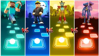 Poppyplaytime vs FNAF vs Roblox vs Minecraft - Tiles Hop EDM Rush