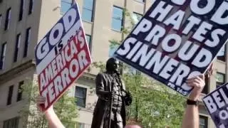 Westboro Baptist Church sings 'Let It Fall' at the Republican National Convention in Cleveland