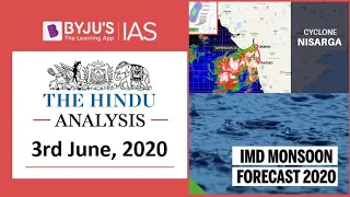 'The Hindu' Analysis for 3rd June, 2020. (Current Affairs for UPSC/IAS)