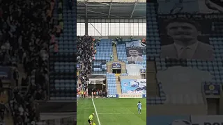 SCENES AS Derby fans attack Coventry fans in the stadium