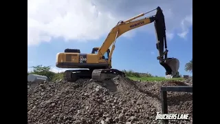 300 LC excavator loading trucks operator Petros kyrkos