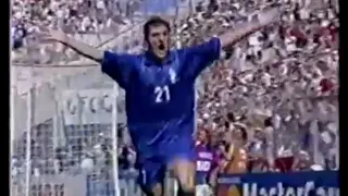CHRISTIAN VIERI - Tutti i gol ai Mondiali con le radiocronache di Riccardo Cucchi (Radio Rai)