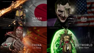 Mortal Kombat • Characters Nationality from different countries (skin Costume Mortal Kombat)