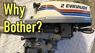 Evinrude 2 Old 2 Stroke Outboard Motor - Is It Worth Saving?