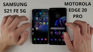 Samsung S21 FE 5G vs Motorola Edge 20 Pro SPEED TEST