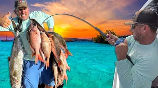 1 Hour fishing challenge! {Catch Clean Cook} Locals vs Tourists