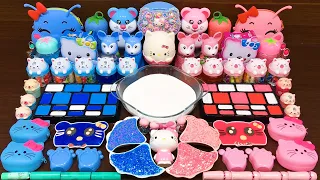 HELLO KITTY  PINK vs BLUE! Mixing Random Things into GLOSSY Slime! Satisfying Slime, ASMR Slime #839