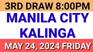 STL - KALINGA,MANILA CITY May 24, 2024 3RD DRAW RESULT