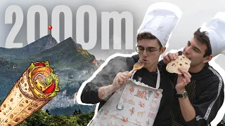 Haciendo un KEBAB en la CIMA  de una MONTAÑA