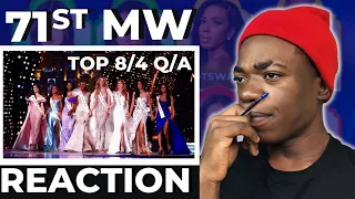 71st Miss World top 8/4 question and answer REACTION