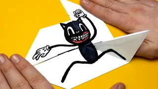 Don't Catch Me - Paper Craft | Trevor Henderson's Cartoon Cat