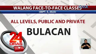 Class suspension para bukas (September 5, 2023) | 24 Oras