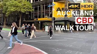 Auckland CBD Monday Walk Tour New Zealand 4K HDR