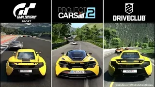 Gran Turismo Sport vs. Project CARS 2 vs. DriveClub | ''Time of Day'' Graphics Comparison PS4