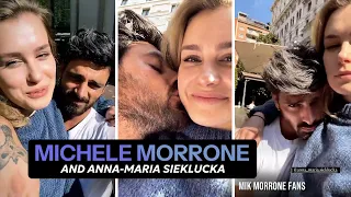 Michele Morrone and Anna-Maria Sieklucka telling fans to have a nice day