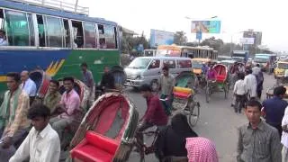 Incredible traffic in Dhaka, Bangladesh in HD, 2014. part 2