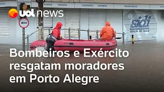 Volta das chuvas no Rio Grande do Sul: bombeiros e Exército resgatam moradores em Porto Alegre