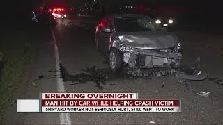 Good Samaritan struck by car while helping SR-94 crash victim