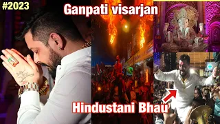 Hindustani Bhau Ganpati Visarjan || 2023 Vlog || आदित्य युवा प्रतिष्ठान || Bhai public me nach rahe