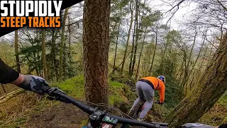 DROPPING INTO INSANELY STEEP DOWNHILL MTB TRACKS!!