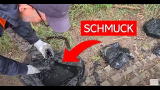 Schmuck - Schatz und Geld - beim Magnetfischen an Brücke entdeckt!