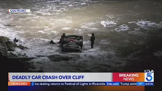 Man dies after driving off cliff in San Pedro 