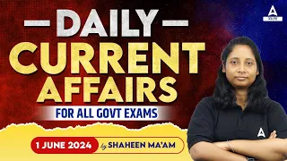 1 June Current Affairs 2024 | Current Affairs Today Bengali | Daily Current Affairs By Shaheen Ma'am