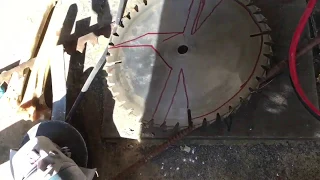 Making a halberd head from a saw blade