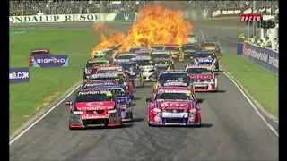Australian Supercars Karl Reindler Explosion Crash Barbagallo 2011