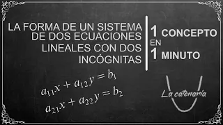 La forma de un sistema de dos ecuaciones lineales con dos incógnitas | 1 CONCEPTO en 1 MINUTO