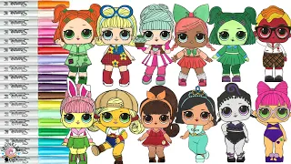 LOL Suprise Makeover Coloring Book Compilation DC Super Hero Girls Inside Out Disney Princess