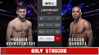 Khabib Nurmagomedov vs Edson Barboza but it's only striking... | MMA GOATS