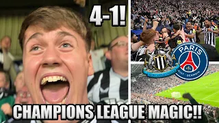 *BEST NIGHT OF MY LIFE!* NEWCASTLE VS PSG CHAMPIONS LEAGUE VLOG! 4-1